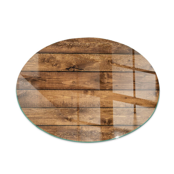 Vetro sotto il camino Tavola di legno con venature