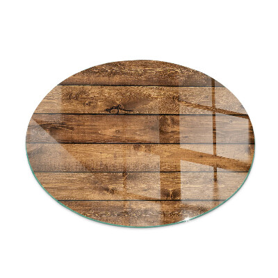 Vetro sotto il camino Tavola di legno con venature