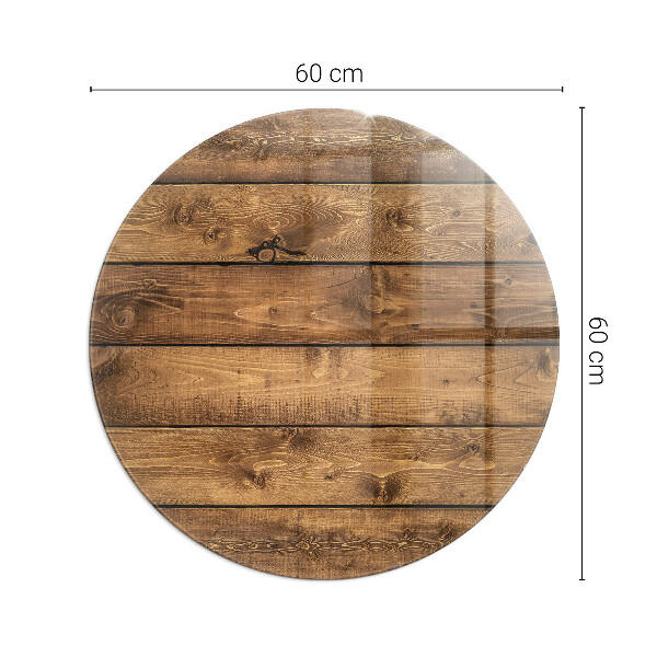 Vetro sotto il camino Tavola di legno con venature
