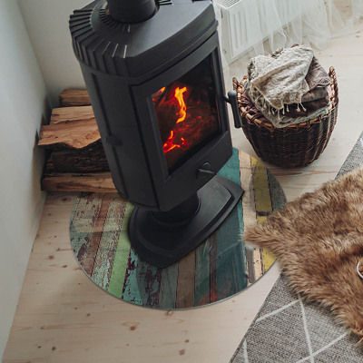 Vetro sotto il camino rotondo in diverse tonalità