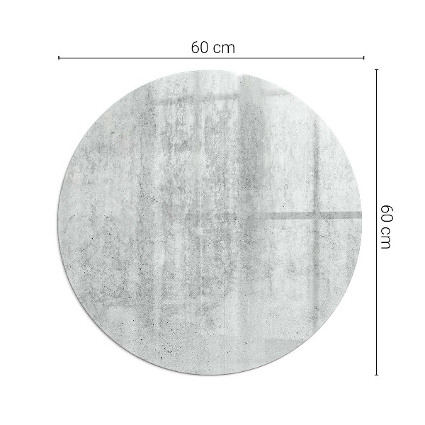 Vetro sotto il camino con struttura in calcestruzzo grezzo