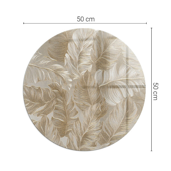 Vetro sotto il camino con foglie dai motivi delicati