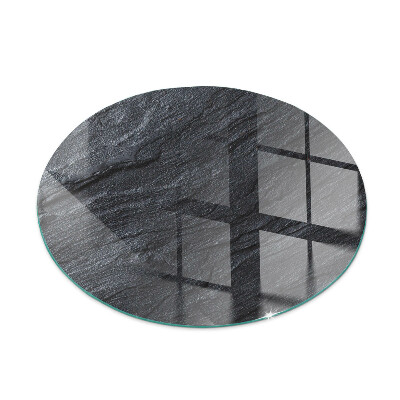 Vetro sotto il camino rotondo Texture della superficie della pietra