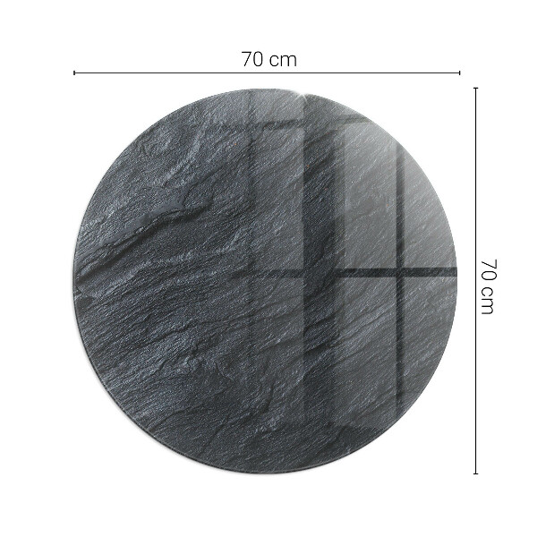 Vetro sotto il camino rotondo Texture della superficie della pietra