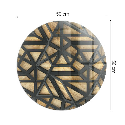 Vetro sotto il camino Geometria con il legno