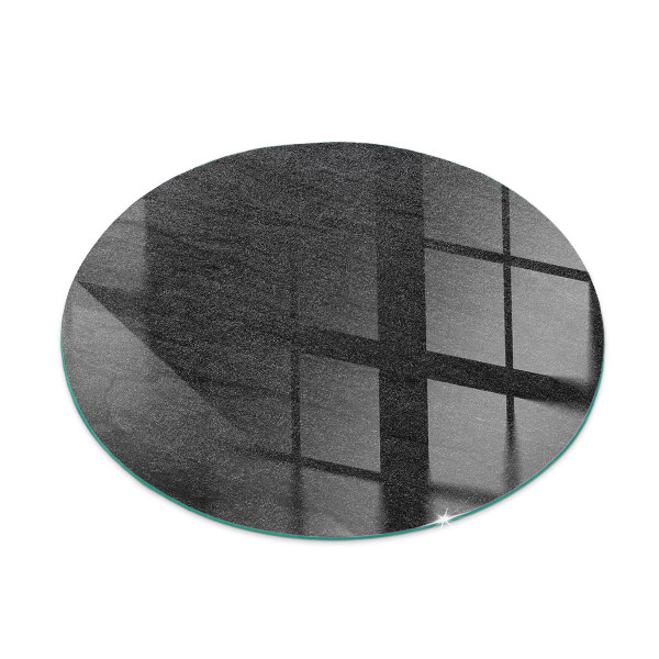 Vetro sotto il camino rotondo Texture della superficie della pietra