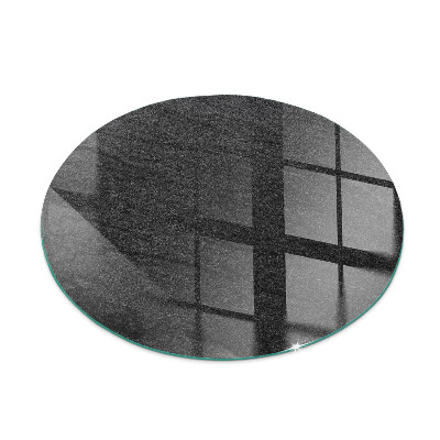 Vetro sotto il camino rotondo Texture della superficie della pietra