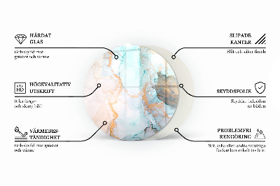 Vetro sotto il camino con motivo geometrico astratto