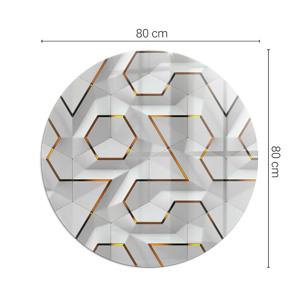 Vetro sotto il camino rotondo Modello geometrico 3D