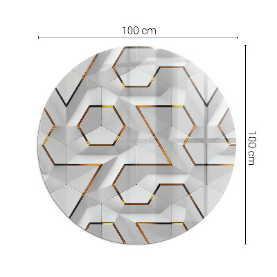Vetro sotto il camino rotondo Modello geometrico 3D