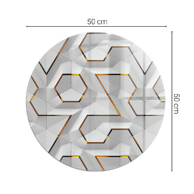 Vetro sotto il camino rotondo Modello geometrico 3D