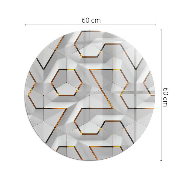 Vetro sotto il camino rotondo Modello geometrico 3D