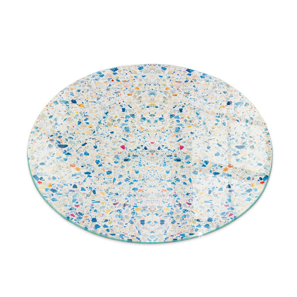 Vetro sotto il camino con motivo astratto e trama