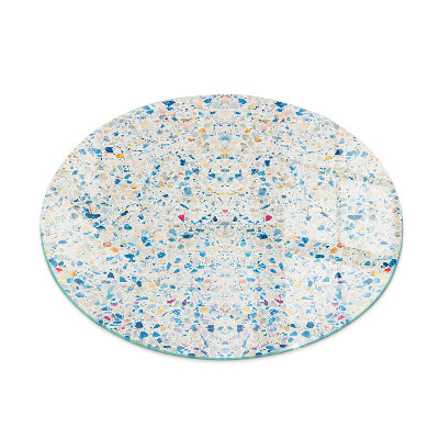 Vetro sotto il camino con motivo astratto e trama