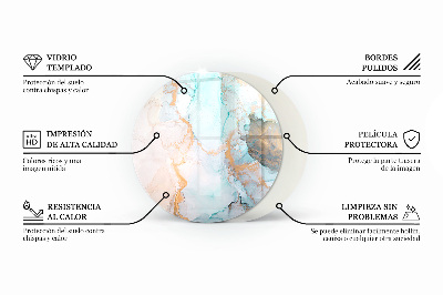 Vetro sotto il camino Onde e linee astratte