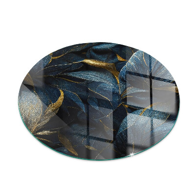 Vetro sotto il camino Foglie eleganti dalla texture raffinata