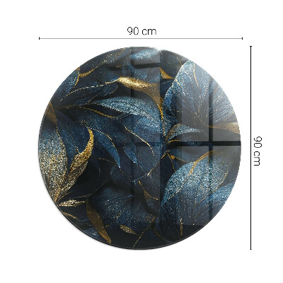 Vetro sotto il camino Foglie eleganti dalla texture raffinata