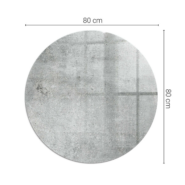 Vetro sotto il camino con struttura in calcestruzzo grezzo