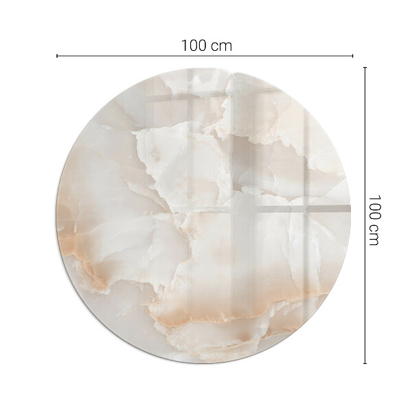 Vetro sotto il camino rotondo con motivo in pietra naturale