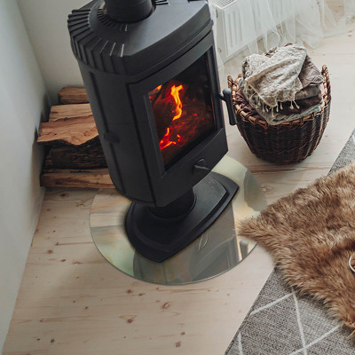 Vetro sotto il camino con motivo astratto effetto marmo