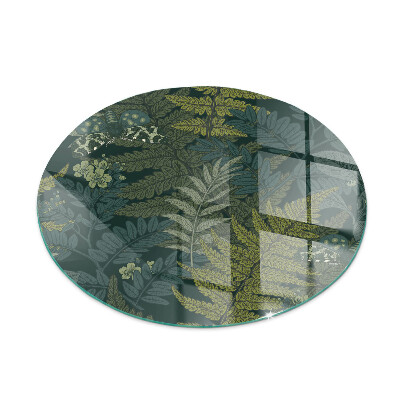 Vetro sotto il camino con motivi vegetali e farfalle