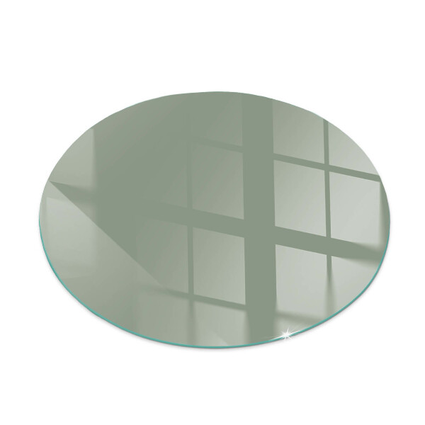 Vetro sotto il camino rotondo Colore grigio-verde