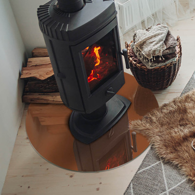 Vetro sotto il camino di colore marrone