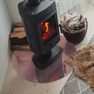 Vetro sotto il camino rotondo in colore rosa