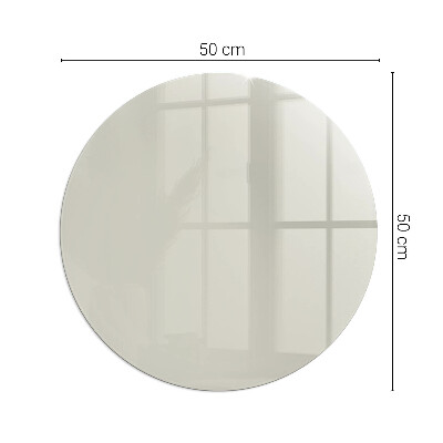 Vetro sotto il camino rotondo Colore crema chiaro