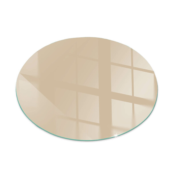 Vetro sotto il camino rotondo Colore beige