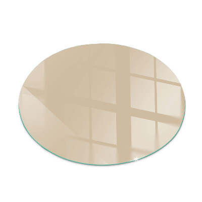 Vetro sotto il camino rotondo Colore beige