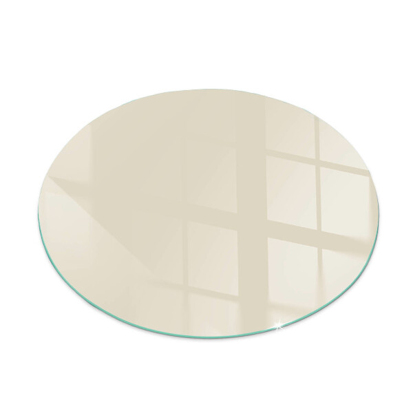 Vetro sotto il camino rotondo Colore beige