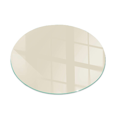 Vetro sotto il camino rotondo Colore beige