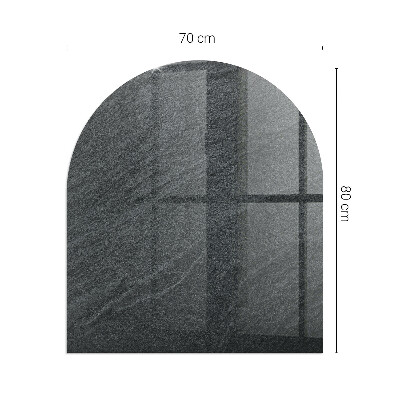 Vetro sotto il camino semiovale con motivo in pietra naturale