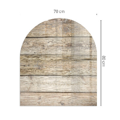 Vetro sotto il camino semiovale Mosaico in legno nella composizione