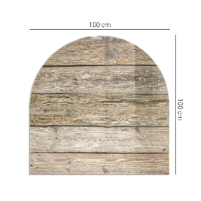 Vetro sotto il camino semiovale Mosaico in legno nella composizione