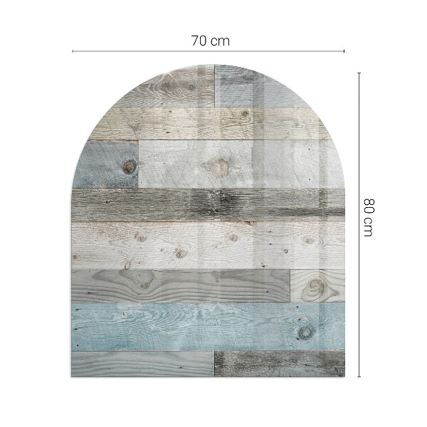 Lastra in vetro per caminetto semiovale disponibile in varie tonalità di colore