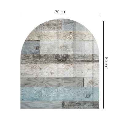 Lastra in vetro per caminetto semiovale disponibile in varie tonalità di colore