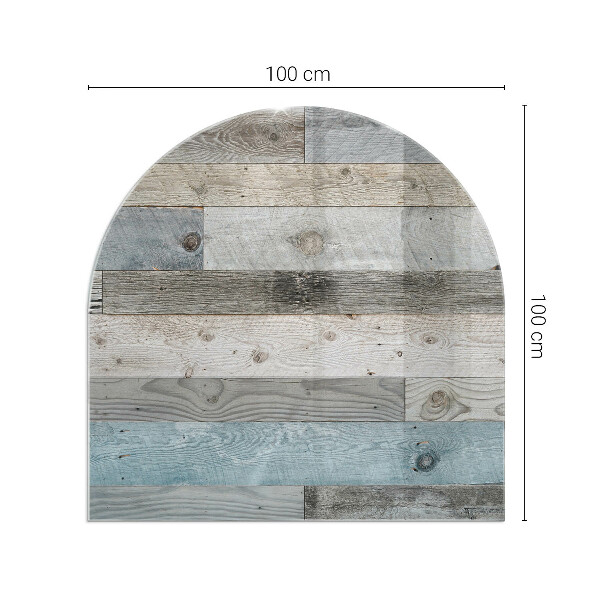 Lastra in vetro per caminetto semiovale disponibile in varie tonalità di colore