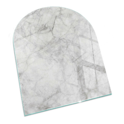 Vetro sotto il camino semiovale Texture effetto marmo in uno stile elegante
