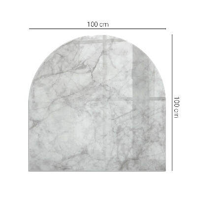 Vetro sotto il camino semiovale Texture effetto marmo in uno stile elegante