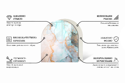 Vetro sotto il camino semiovale con motivo in legno disposto geometricamente