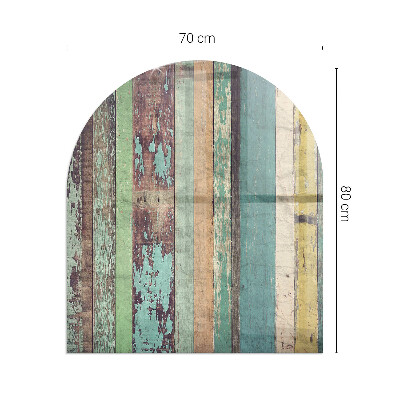 Lastra in vetro per caminetto semiovale disponibile in diverse tonalità di colore