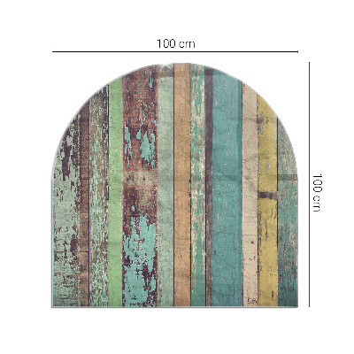 Lastra in vetro per caminetto semiovale disponibile in diverse tonalità di colore