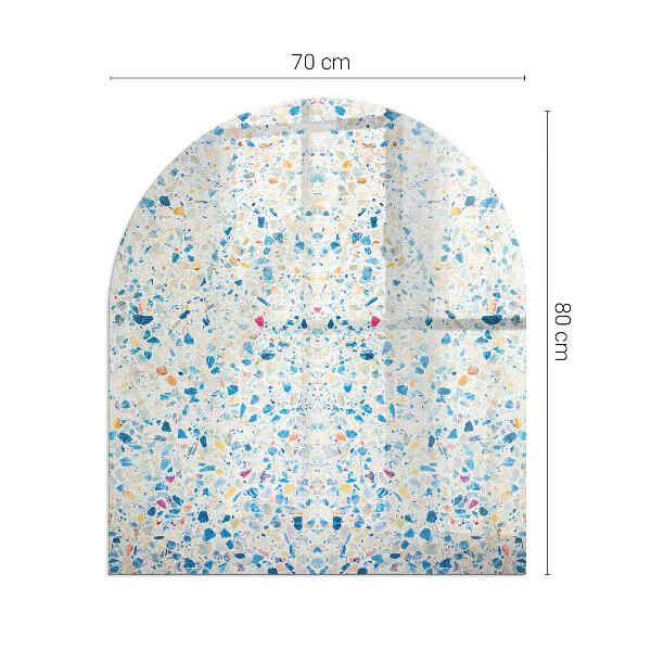 Vetro sotto il camino semiovale Motivo astratto con texture