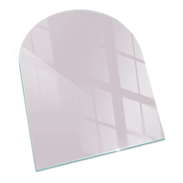 Vetro sotto il camino semiovale di colore viola chiaro