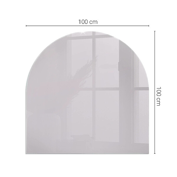 Vetro sotto il camino semiovale di colore viola chiaro