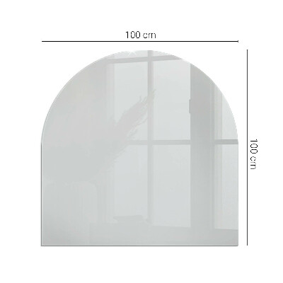 Vetro sotto il camino semiovale di colore grigio