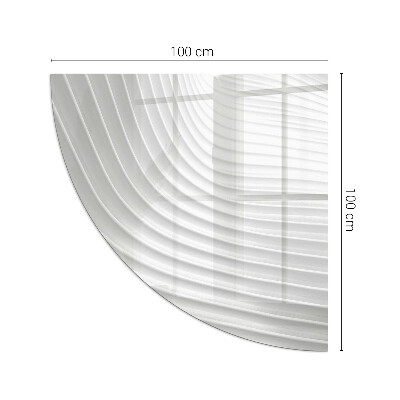 Vetro sotto stufa a quarto di cerchio con motivo a onde dalle forme delicate