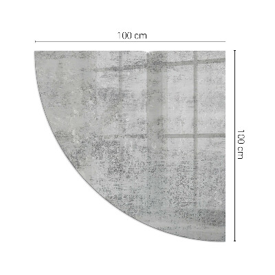 Vetro sotto stufa a quarto di cerchio con motivo astratto di sfondo